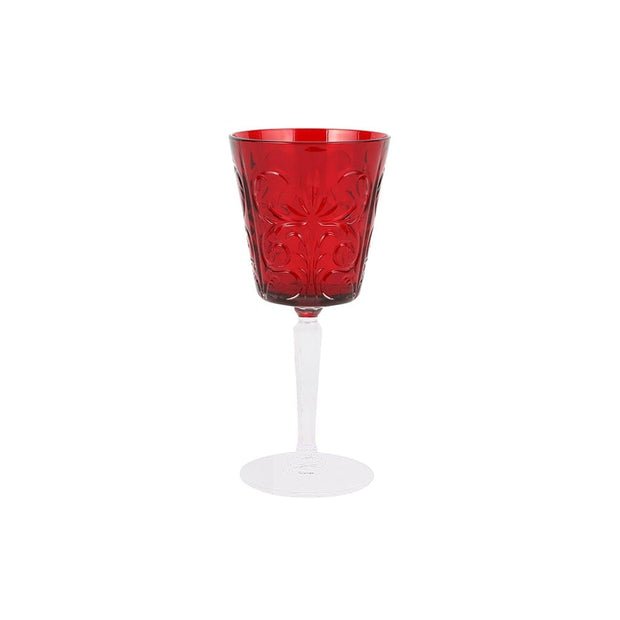 Vietri Barocco Wine Glass Drinkware Vietri Ruby 