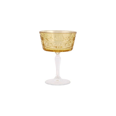 Vietri Barocco Coupe Champagne Glass Drinkware Vietri Amber 