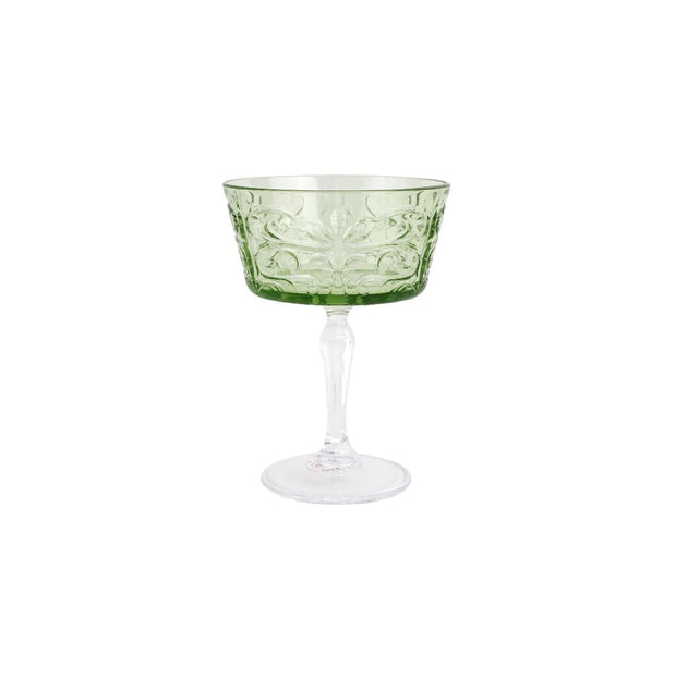Vietri Barocco Coupe Champagne Glass Drinkware Vietri Mint Green 