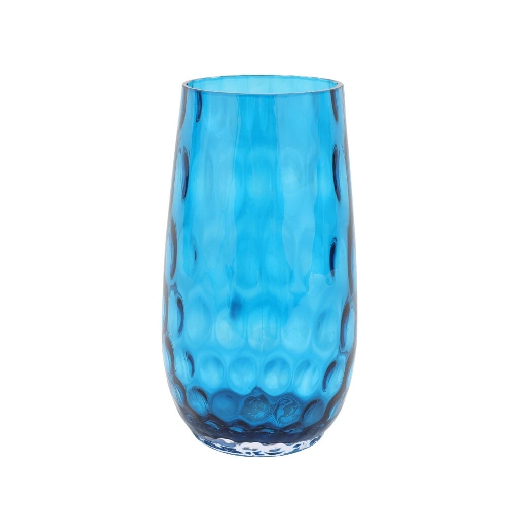 Vietri Bolla Glass Blue Small Pebbled Vase Vases Vietri 