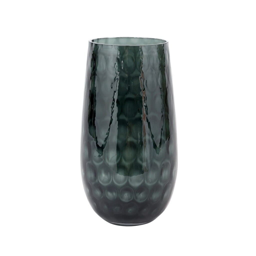 Vietri Bolla Glass Gray Small Pebbled Vase Vases Vietri 