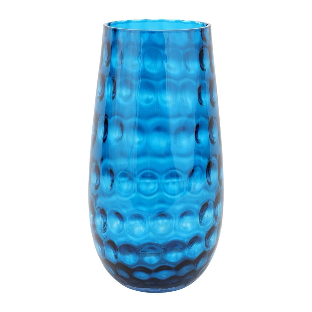 Vietri Bolla Glass Blue Medium Pebbled Vase Vases Vietri 