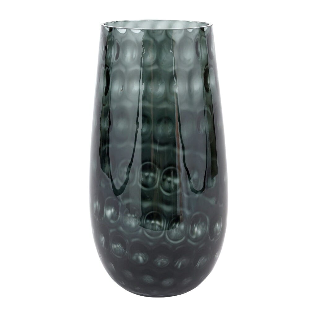 Vietri Bolla Glass Gray Medium Pebbled Vase Vases Vietri 