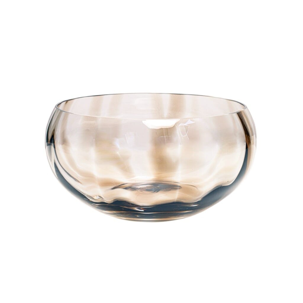 Vietri Bolla Glass Tortoise Pleated Centerpiece Bowls Vietri 