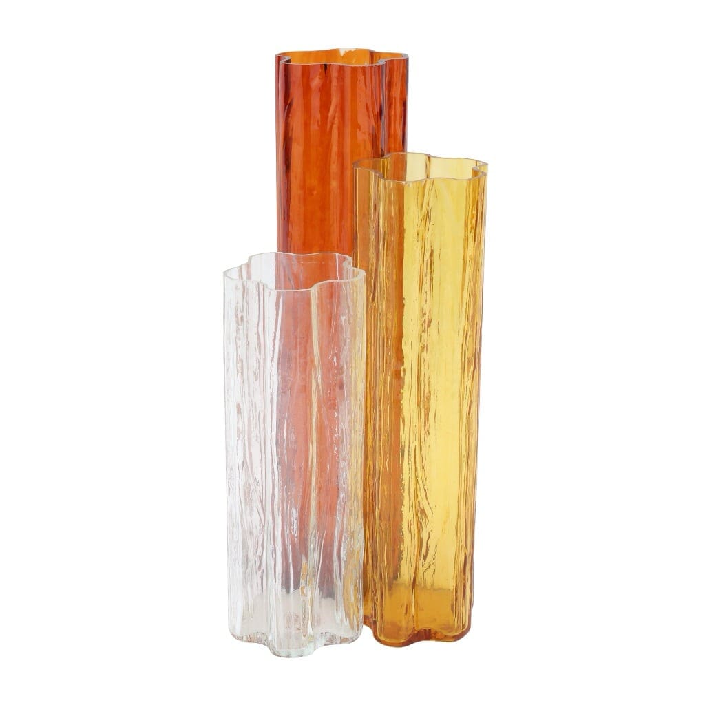 Vietri Flora Glass Amber Vase Vases Vietri 