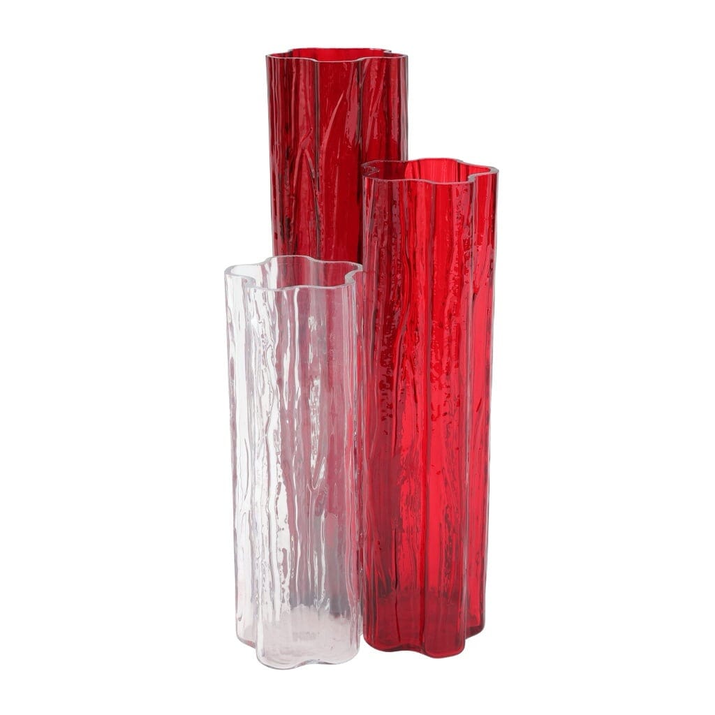 Vietri Flora Glass Red Vase Vases Vietri 