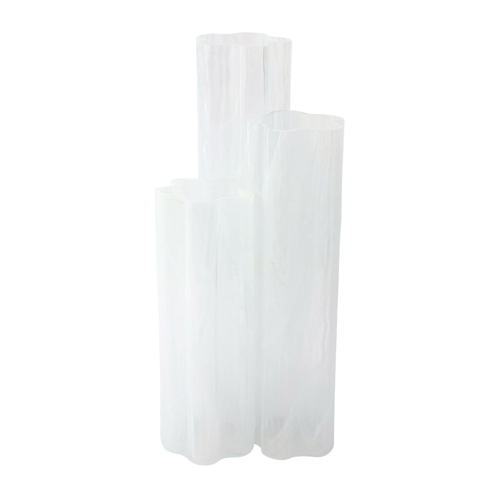 Vietri Flora Glass White Vase Vases Vietri 