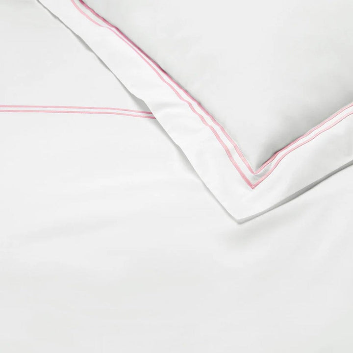 Sferra Grande Hotel King Duvet Cover 106" x 92" Bedding Sferra WHITE/PINK 
