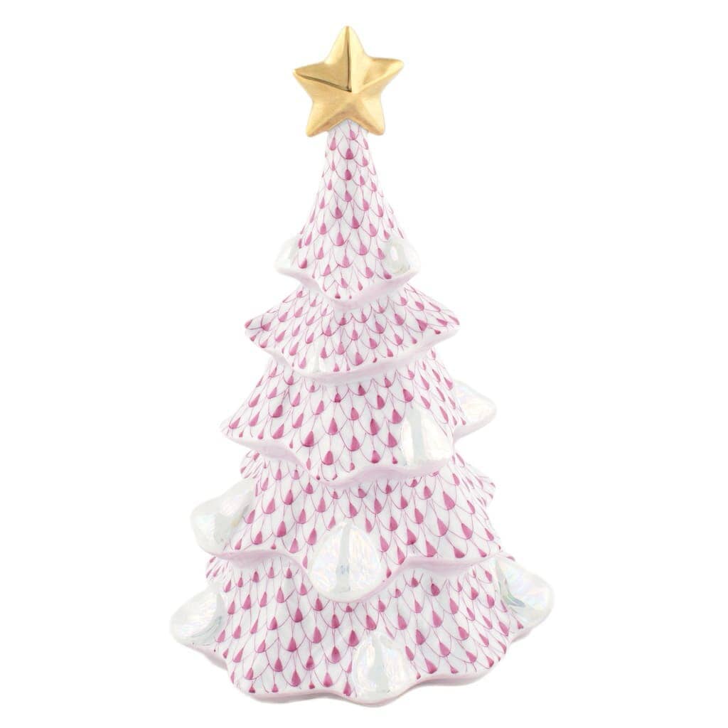Herend Large Christmas Tree Figurine Figurines Herend Raspberry 