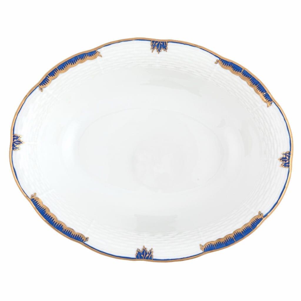 Herend Princess Victoria Oval Vegetable Dish Dinnerware Herend Blue 