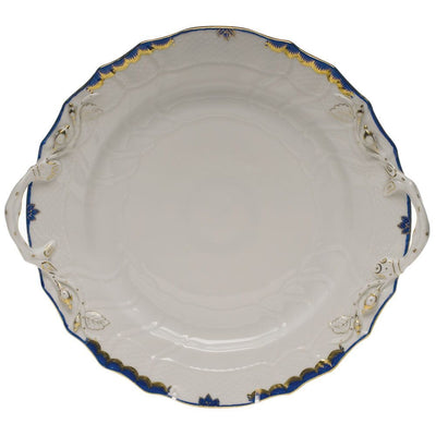 Herend Princess Victoria Chop Plate With Handles Dinnerware Herend Blue 