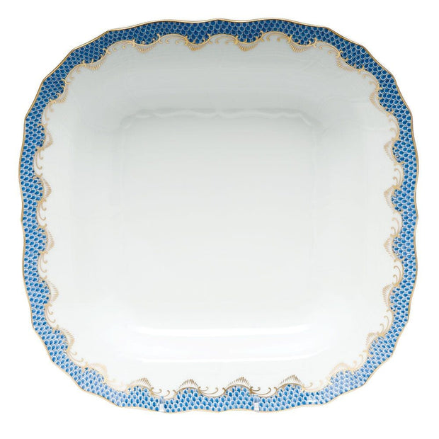 Herend Fish Scale Square Fruit Dish Dinnerware Herend Blue 