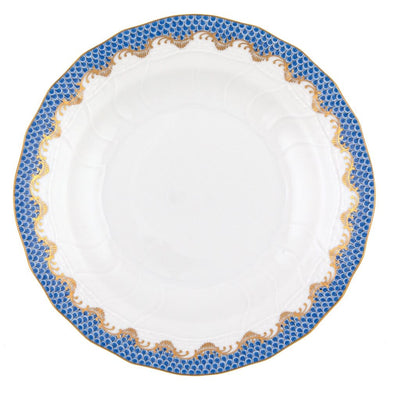 Herend Fish Scale Dessert Plate Dinnerware Herend Blue 