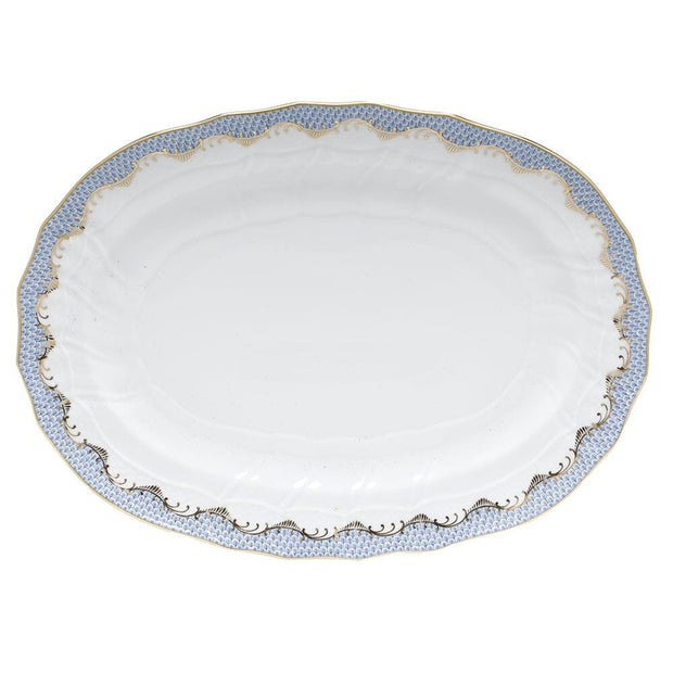 Herend Fish Scale Platter Platters Herend Light Blue 