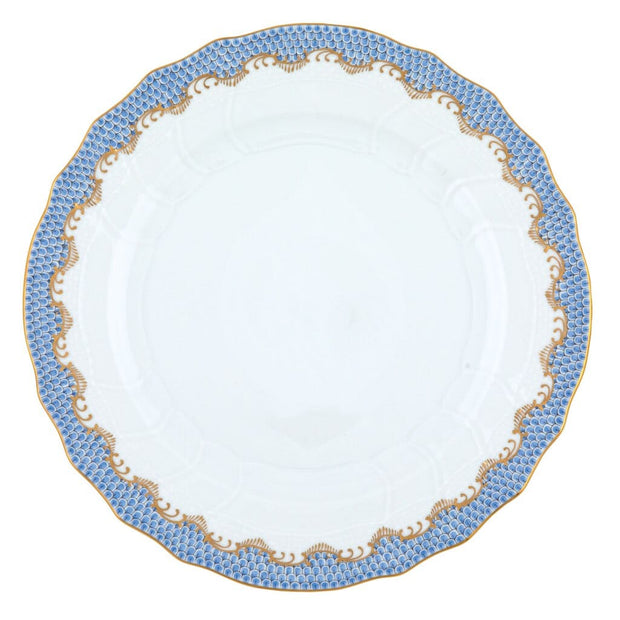 Herend Fish Scale Dinner Plate Dinnerware Herend Light Blue 