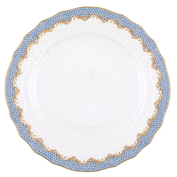 Herend Fish Scale Service Plate Dinnerware Herend Light Blue 