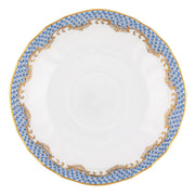 Herend Fish Scale Canton Saucer Dinnerware Herend Light Blue 
