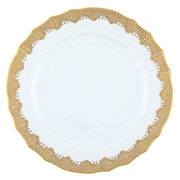 Herend Fish Scale Dinner Plate Dinnerware Herend Gold 