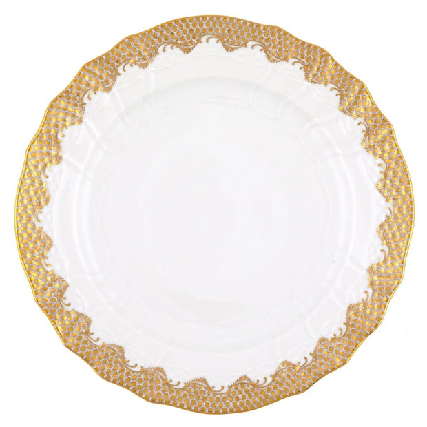 Herend Fish Scale Service Plate Dinnerware Herend Gold 