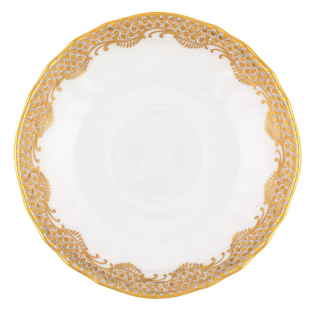 Herend Fish Scale Canton Saucer Dinnerware Herend Gold 