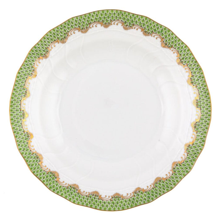 Herend Fish Scale Dessert Plate Dinnerware Herend Evergreen 