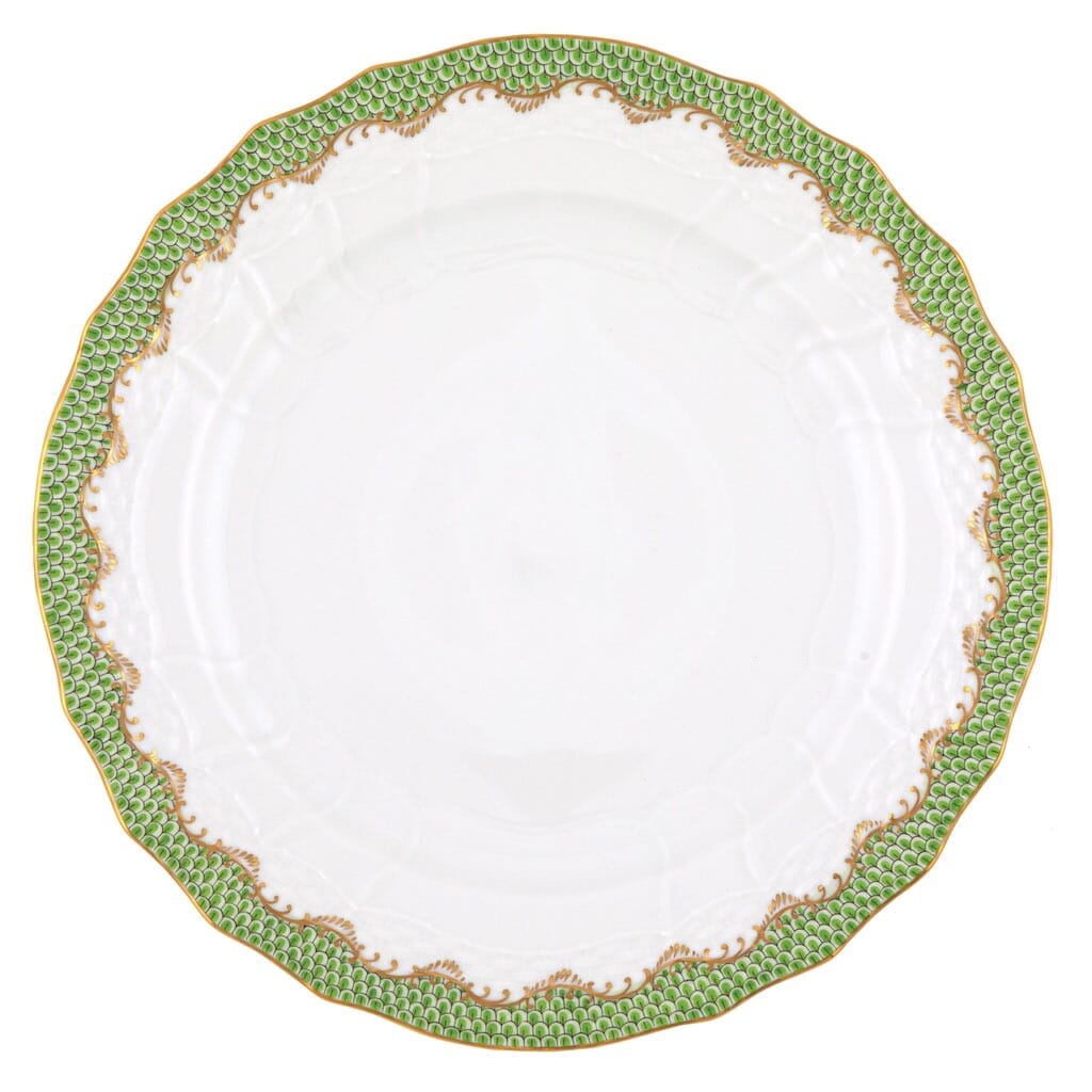 Herend Fish Scale Service Plate Dinnerware Herend Evergreen 
