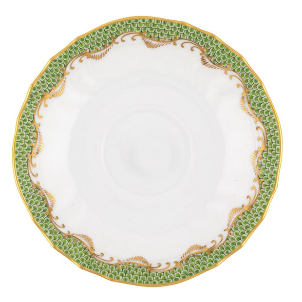 Herend Fish Scale Canton Saucer Dinnerware Herend Evergreen 