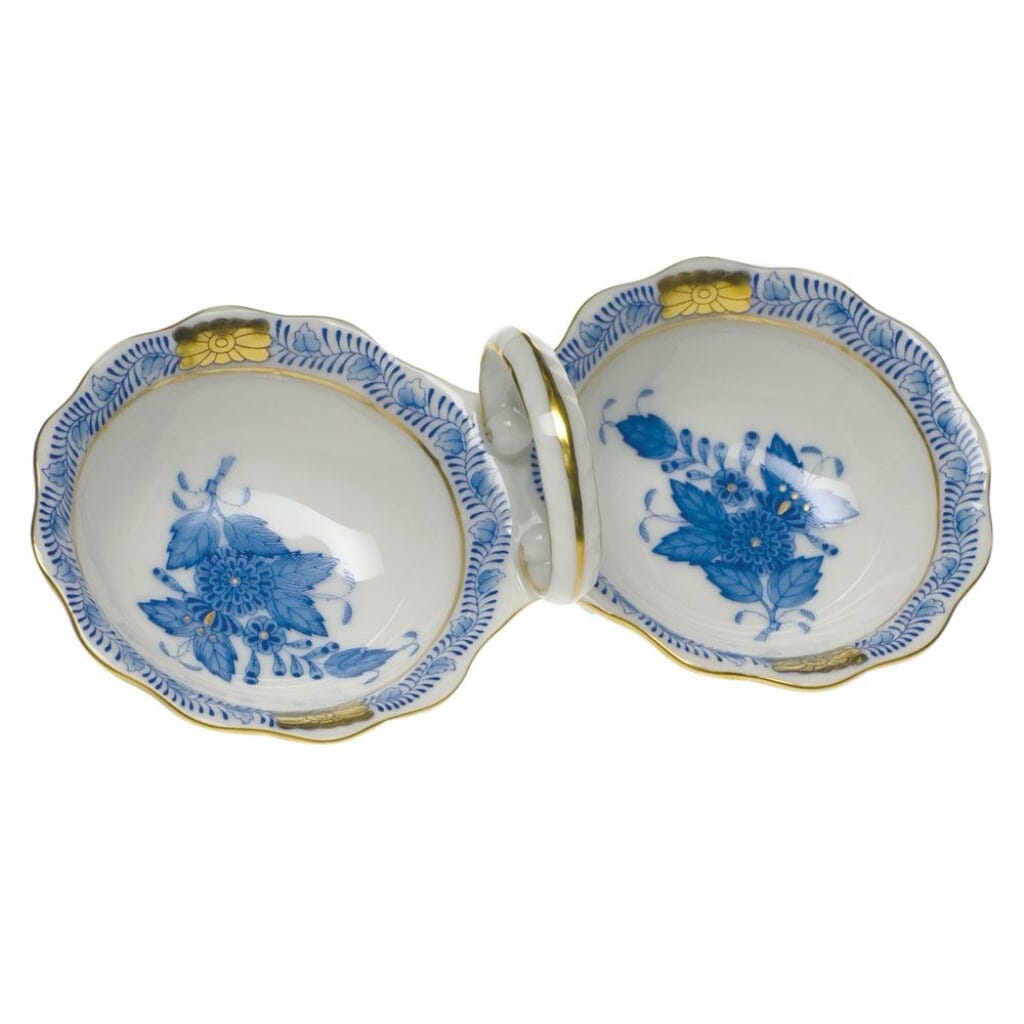 Herend Chinese Bouquet Twin Salt Dinnerware Herend Blue 