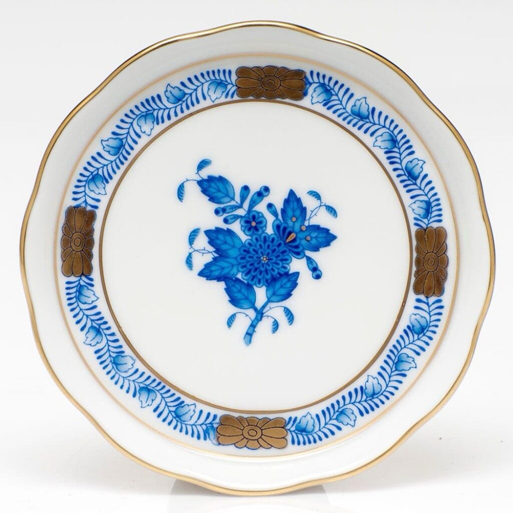 Herend Chinese Bouquet Coaster Dinnerware Herend Blue 