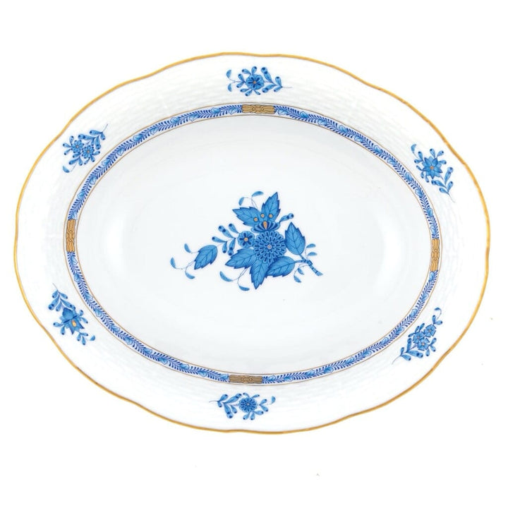Herend Chinese Bouquet Oval Vegetable Dish Dinnerware Herend Blue 