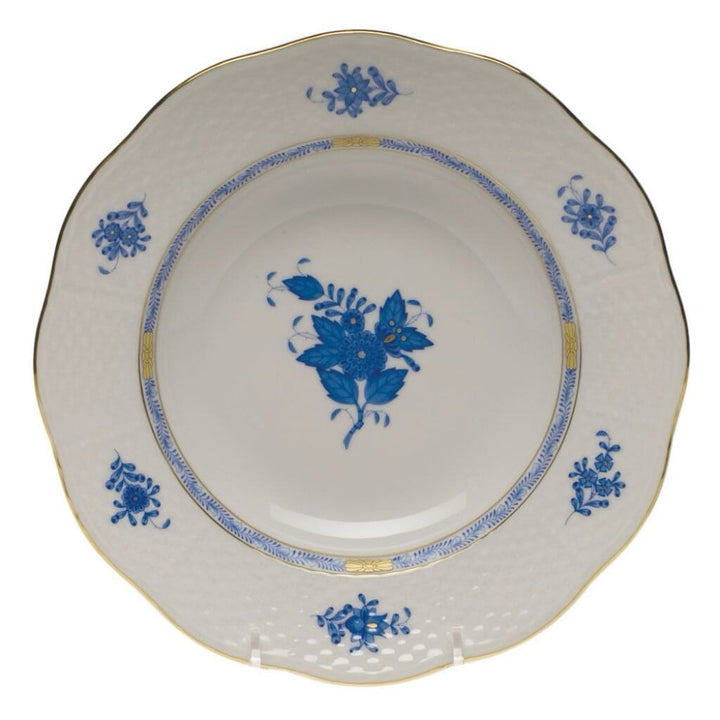 Herend Chinese Bouquet Rim Soup Plate Dinnerware Herend Blue 