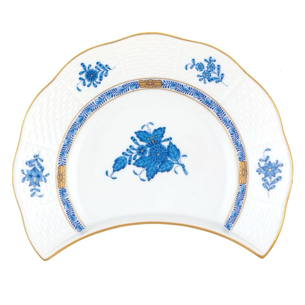 Herend Chinese Bouquet Crescent Salad Dinnerware Herend Blue 