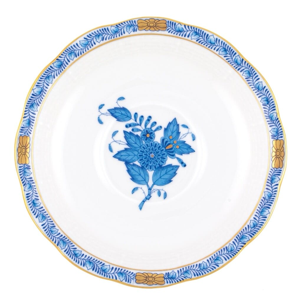 Herend Chinese Bouquet Tea Saucer Dinnerware Herend Blue 