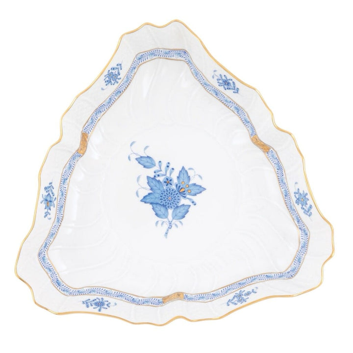 Herend Chinese Bouquet Triangle Dish Dinnerware Herend Blue 