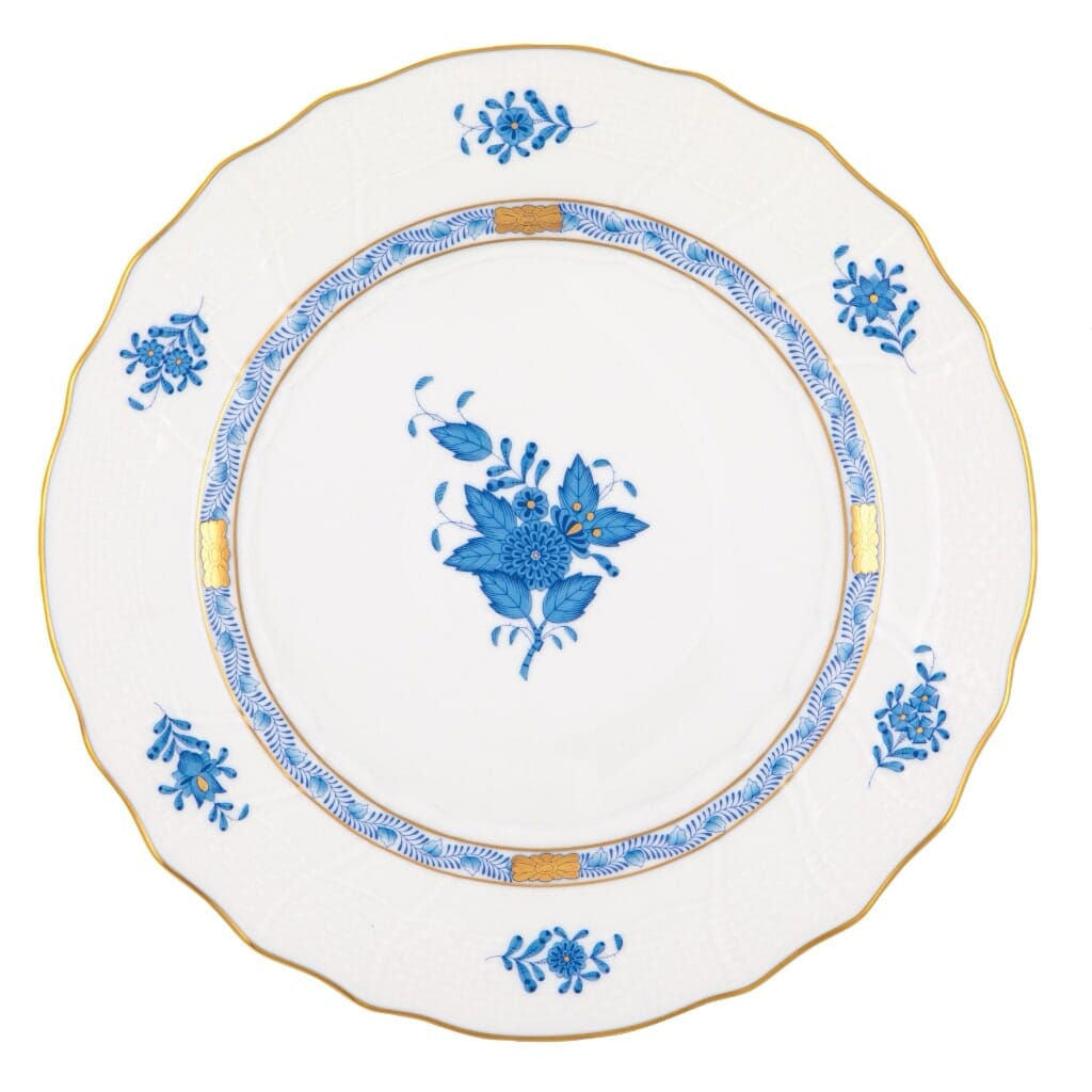 Herend Chinese Bouquet Dinner Plate Dinnerware Herend Blue 