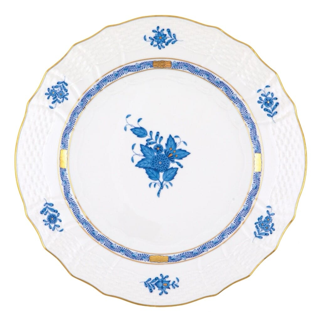 Herend Chinese Bouquet Service Plate Dinnerware Herend Blue 