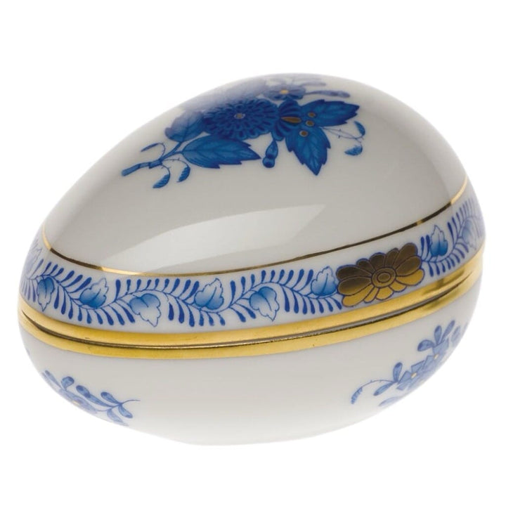 Herend Chinese Bouquet Egg Bonbon Dinnerware Herend Blue 