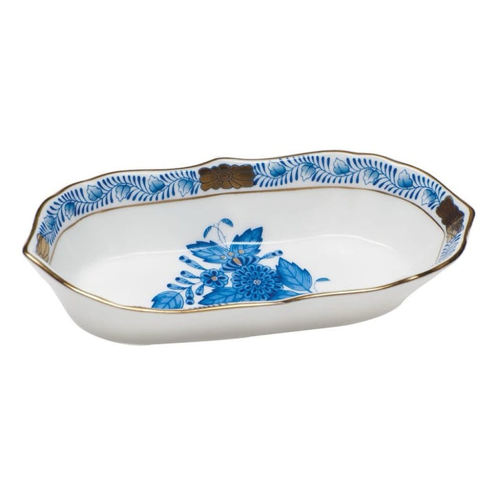 Herend Chinese Bouquet Narrow Pin Dish Dinnerware Herend Blue 