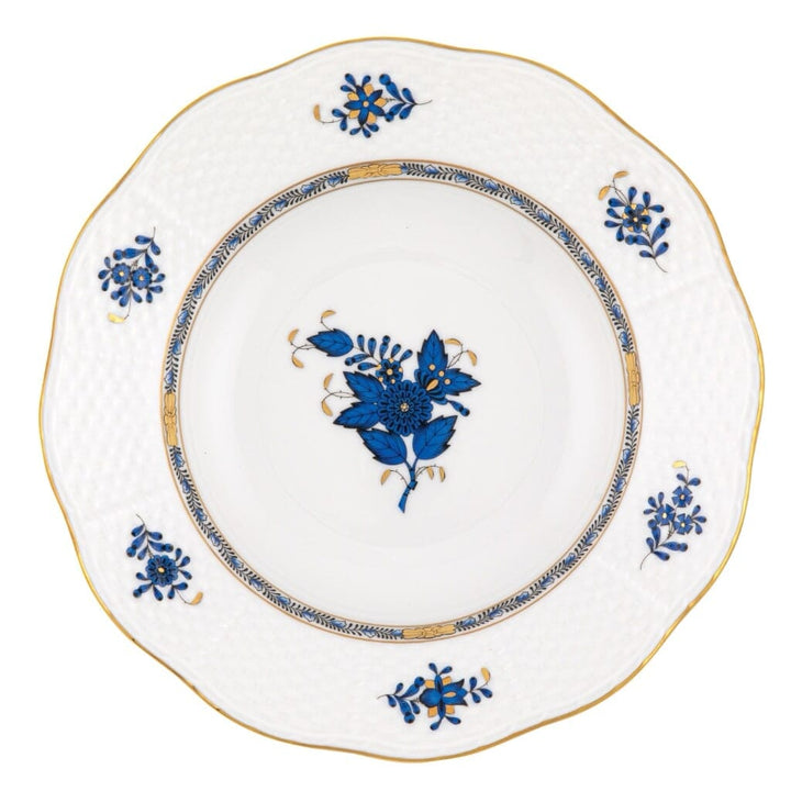 Herend Chinese Bouquet Rim Soup Plate Dinnerware Herend Black Sapphire 