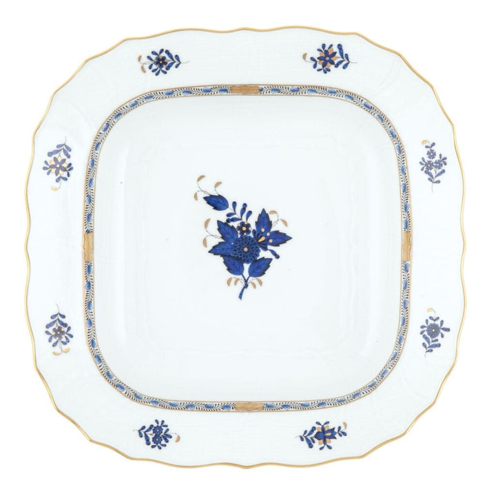 Herend Chinese Bouquet Square Fruit Dish Dinnerware Herend Black Sapphire 