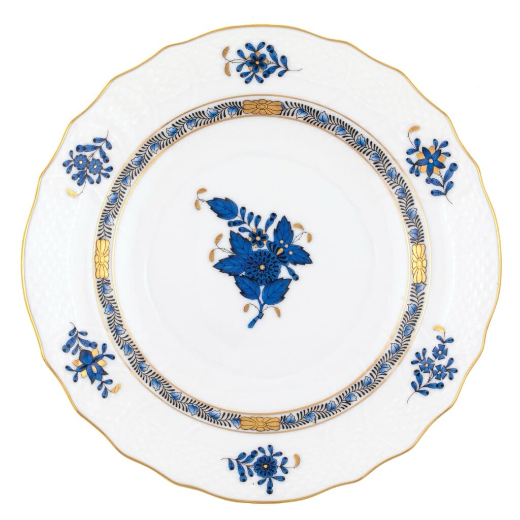 Herend Chinese Bouquet Salad Plate Dinnerware Herend Black Sapphire 