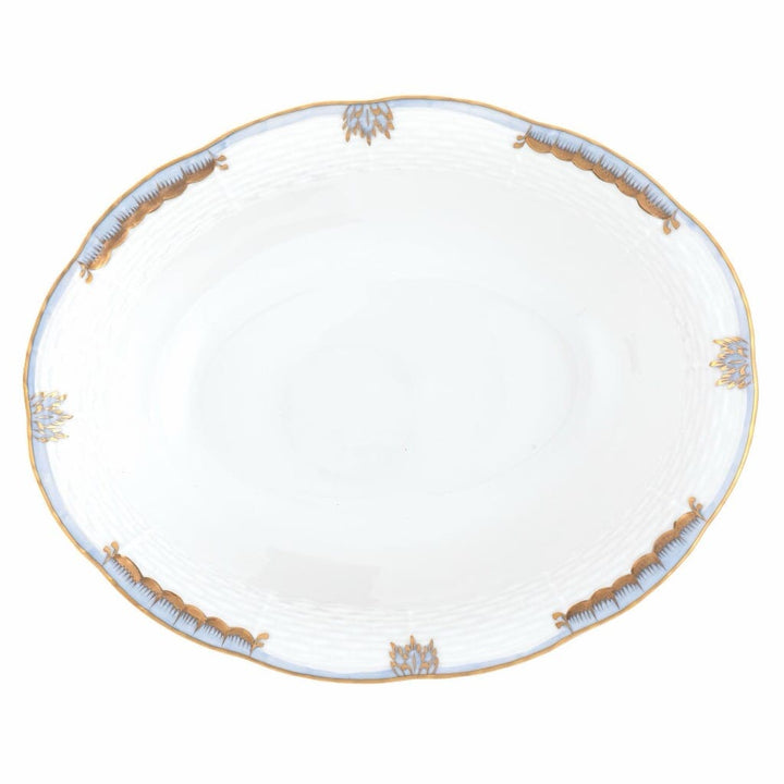 Herend Princess Victoria Oval Vegetable Dish Dinnerware Herend Light Blue 