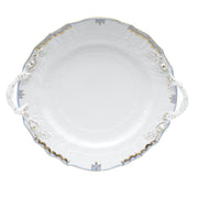 Herend Princess Victoria Chop Plate With Handles Dinnerware Herend Light Blue 