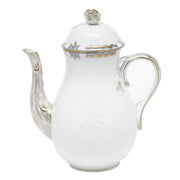 Herend Princess Victoria Coffee Pot With Rose Dinnerware Herend Light Blue 