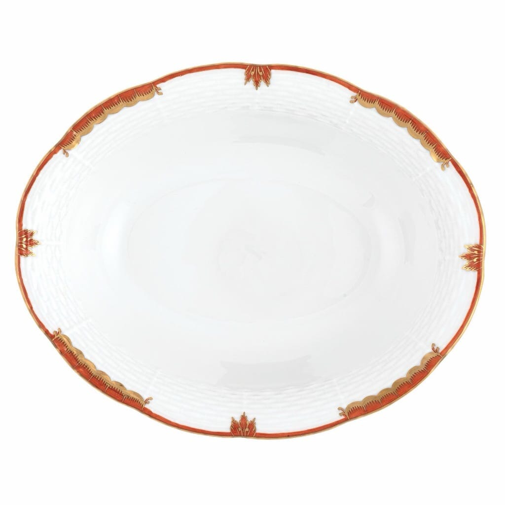 Herend Princess Victoria Oval Vegetable Dish Dinnerware Herend Rust 