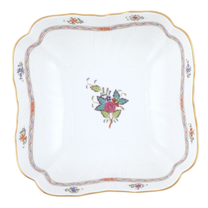 Herend Chinese Bouquet Square Salad Bowl Dinnerware Herend Multicolor 