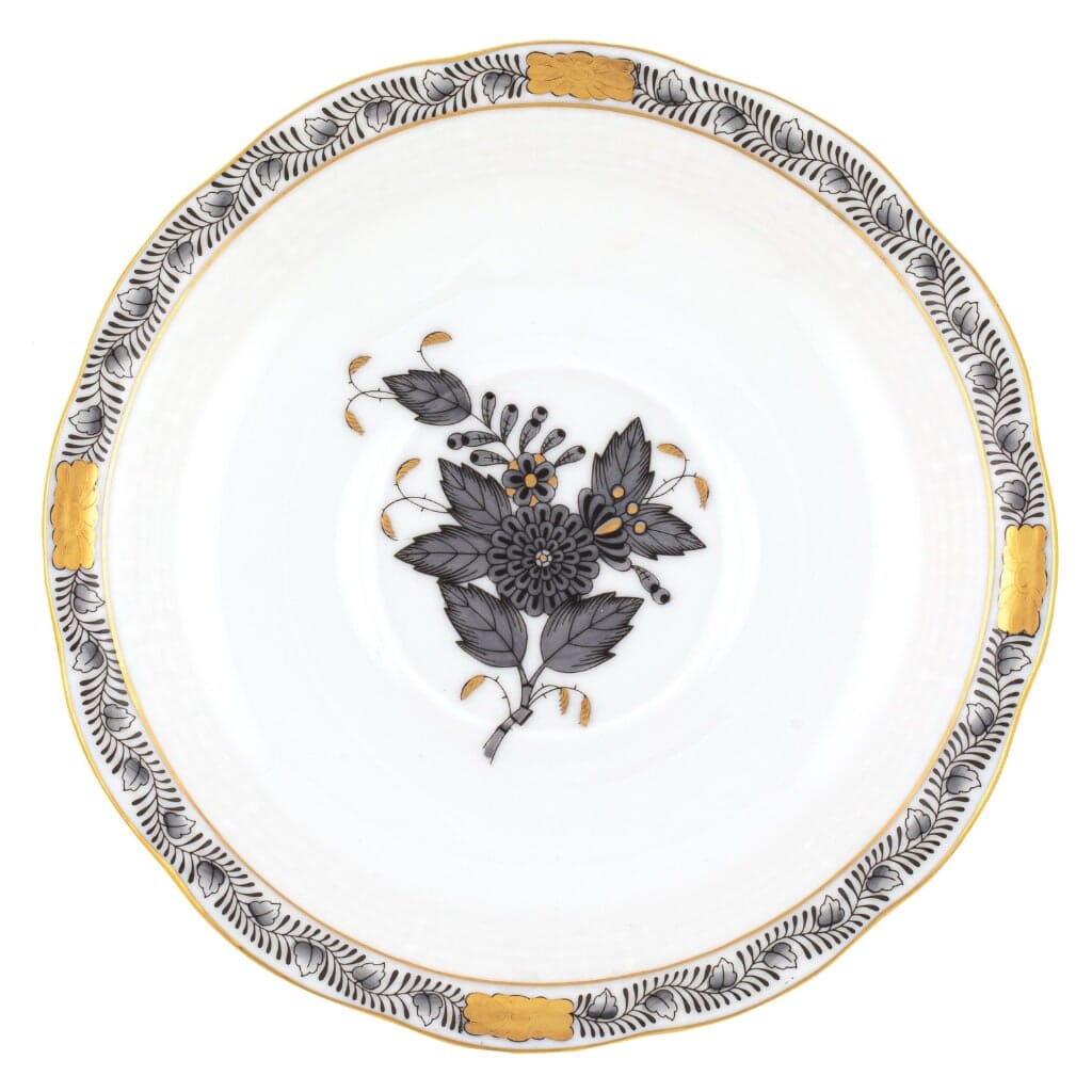 Herend Chinese Bouquet Tea Saucer Dinnerware Herend Black 