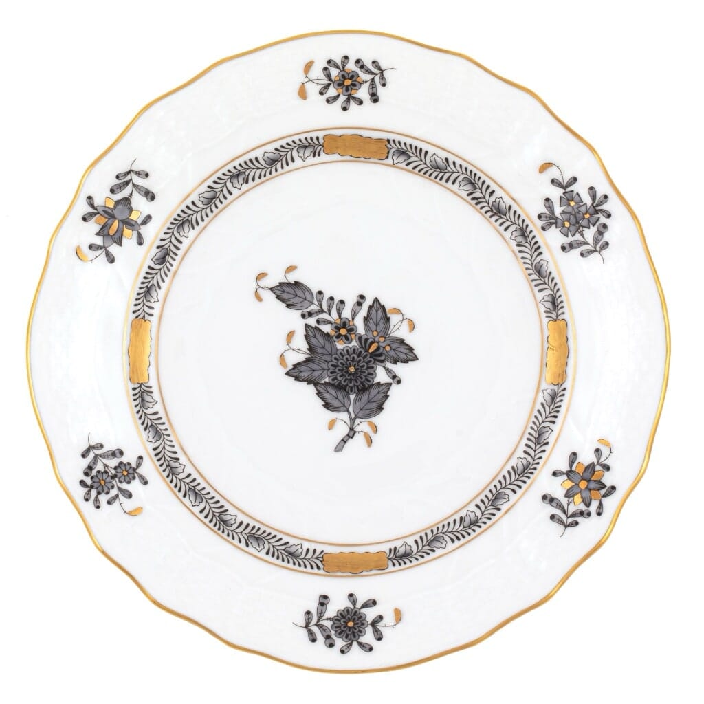 Herend Chinese Bouquet Bread And Butter Plate Dinnerware Herend Black 