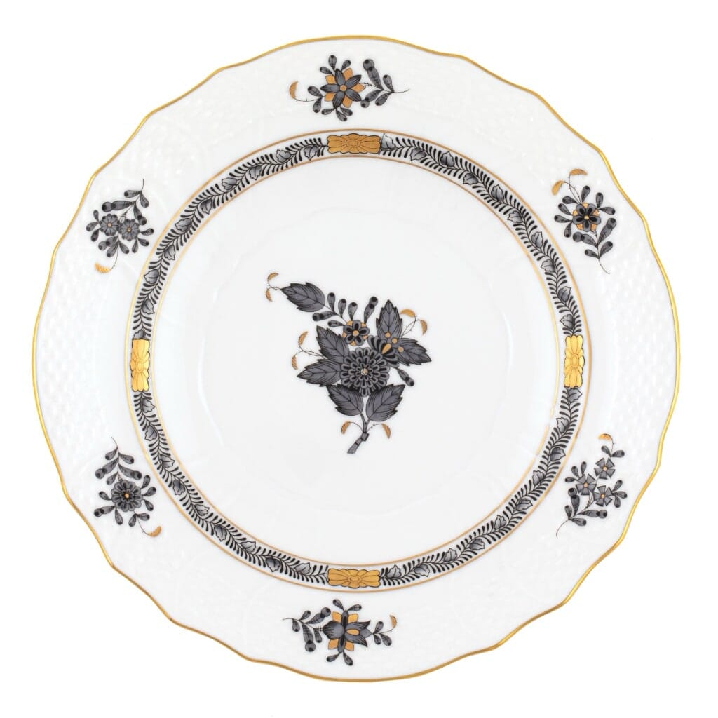 Herend Chinese Bouquet Salad Plate Dinnerware Herend Black 