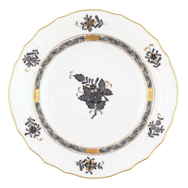 Herend Chinese Bouquet Salad Plate Dinnerware Herend Black 